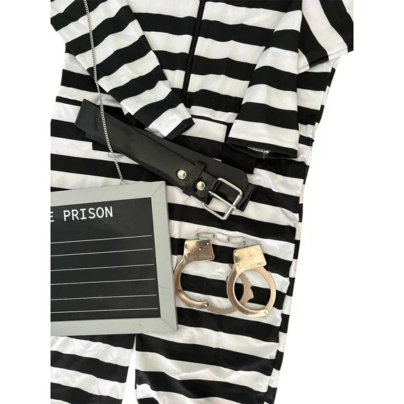Spirit Halloween Lock-Me-Up Costume Sexy Jailbird Adult M Halloween Party - Picture 5 of 12